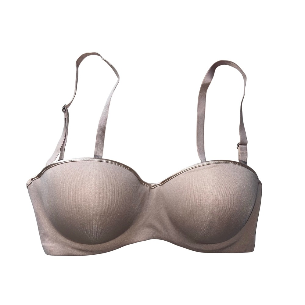 Natori Tan Convertible Strapless Underwire Bra 32D Nude Smooth Molded Cup‎